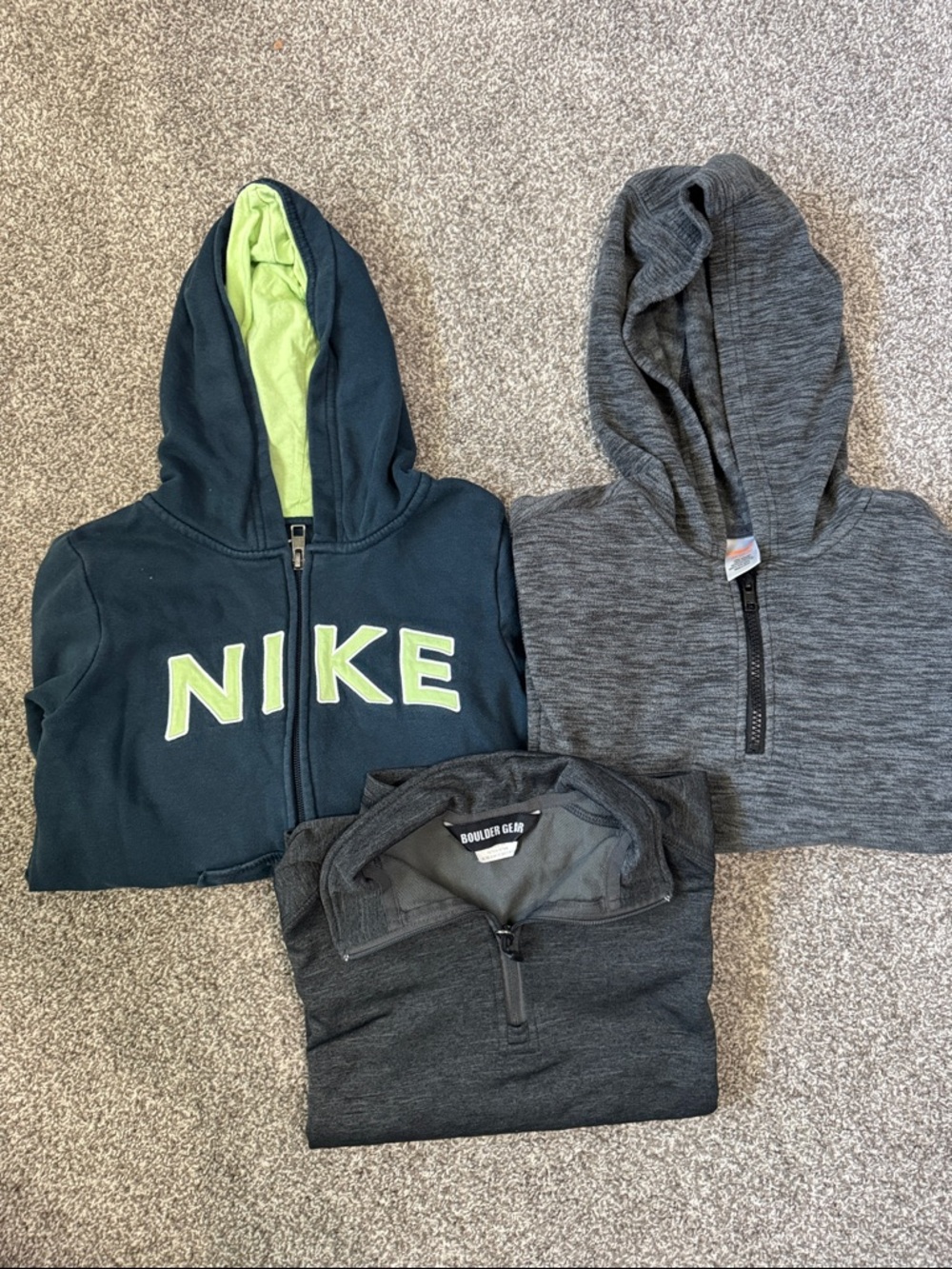 Kids Sweatshirt Bundle - Two Quarter Zip and One Full Zip